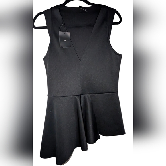 NWT- Zara Sleeveless A-symmetrical Peplum Top - Picture 1 of 3